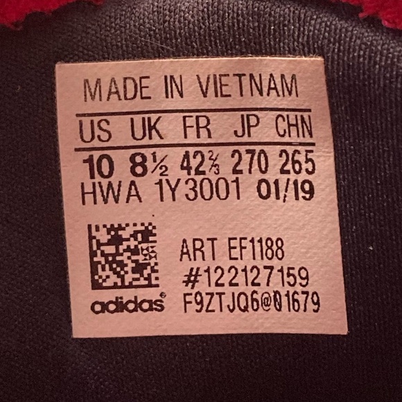 Women’s Red Adidas Size 10 - Picture 5 of 5